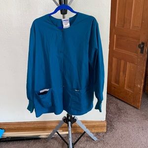 Landau Teal Scrub Jacket